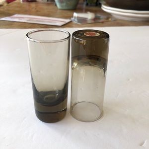 Vintage MCM Italian Brown Glass Shot Glasses
